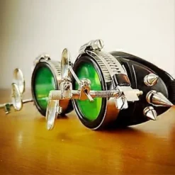 Middelalderbriller Steampunk Briller med Nitter Halloween Dekorative Briller Steampunk Briller til Cosplay-entusiaster
