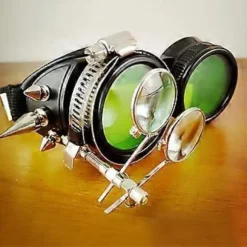 Middelalderbriller Steampunk Briller med Nitter Halloween Dekorative Briller Steampunk Briller til Cosplay-entusiaster