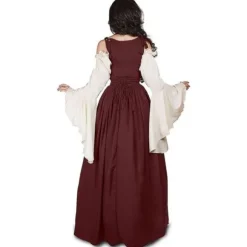Middelalderlig punkkjole Cosplay Halloween kostumer Kvinder Palace Karnevalsfest Udklædning Prinsesse Kvinde Viktoriansk Vestido Robe lyseblå S