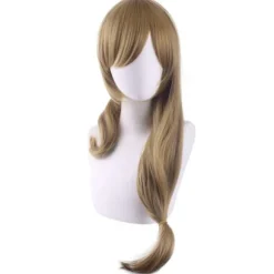Mikro krøllet langhåret paryk fest cosplay kostume paryk kvinder, Halloween Cosplay 80cm paryk, CJY
