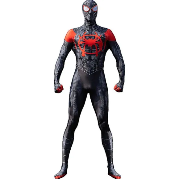 Miles Morales Spiderman Kostume Maske Spider Man Miles Morales Cosplay Jumpsuit Body Halloween Kostumer til Aldult Kids -a 150