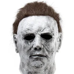 Mingqing Halloween Michael Myers Maske, Halloween Latex Horror Scary Masker til Cosplay Kostume
