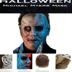 Mingqing Halloween Michael Myers Maske, Halloween Latex Horror Scary Masker til Cosplay Kostume