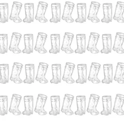 Mini Cowboy Boot Briller Western Cowboy Briller HVID White