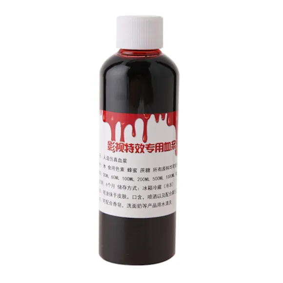 100ml Professionelt Falsk Blod Special Halloween Sår Ar Zombie Fancy Makeup Falsk Blod