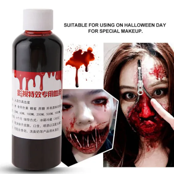 100ml Professionelt Falsk Blod Special Halloween Sår Ar Zombie Fancy Makeup Falsk Blod