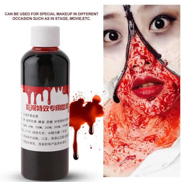 100ml Professionelt Falsk Blod Special Halloween Sår Ar Zombie Fancy Makeup Falsk Blod