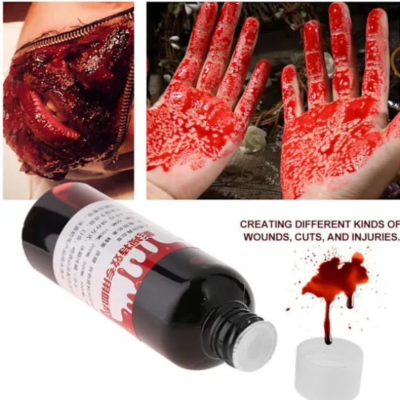 100ml Professionelt Falsk Blod Special Halloween Sår Ar Zombie Fancy Makeup Falsk Blod