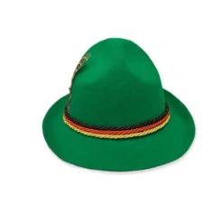 München Oktoberfest Herretøj Skjorte med tern Overalls Kostume Sceneoptrædenstøj Green top hat one size