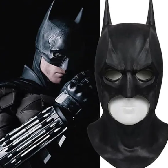 Mænd Batman Maske Halloween Fest Cosplay Kostume Prop Hovedbeklædning