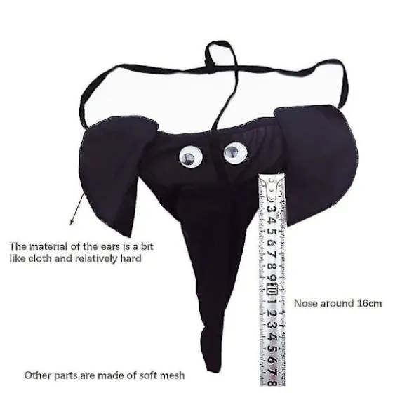 Mænds Nyhedselefant G-strenge Truser Thong Underwear Briefs Lingerie Multi-farvet Valgfri