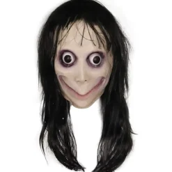 Molezu Momo Maske Skræmmende Maske, Uhæggelig Maske Monster Maske, Horror Kostumer Fest Gummi Latex Maske til Halloween Voksen