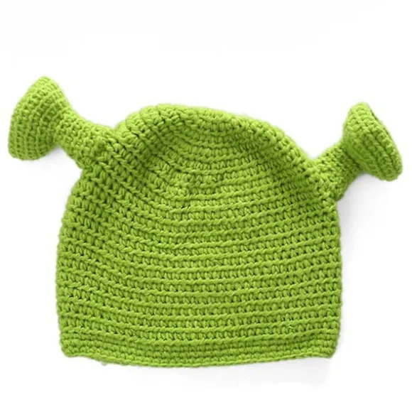 Monster Shrek Vinter Strikket Beanie Hat Nyhed Uld Sjov Kasket Jul
