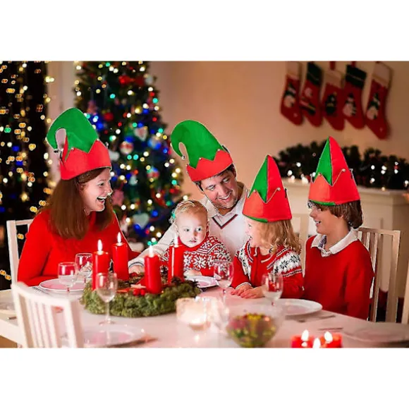 Moon Boat 3-pak Jule-nisse Filt Hat - Jingle Bells Julefest Kostume Gaver Tilbehør