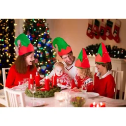 Moon Boat 3-pak Jule-nisse Filt Hat - Jingle Bells Juleferie Fest Kostume Gaver Tilbehør