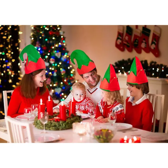 Moon Boat 3-pak Jule-nisse Filt Hat - Jingle Bells Juleferie Fest Kostume Gaver Tilbehør