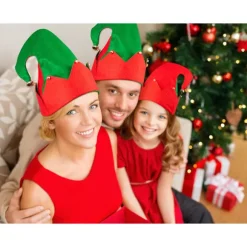 Moon Boat 3-pak Jule-nisse Filt Hat - Jingle Bells Juleferie Fest Kostume Gaver Tilbehør