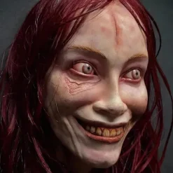 Movehii Halloween Latexmaske, realistisk uhyggeligt Halloween-kostumetilbehør til Halloweenfest Karneval Cosplay-rekvisitter-FX-
