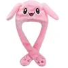 Moving Ear Rabbit Hat, Plys Bunny Ears Pandebånd Halloween Animal Easter Cosplay Rabbit--Pink