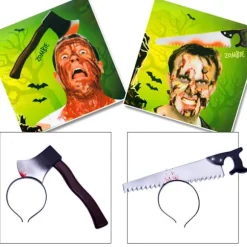 Mub- 2023 Plastik Halloween Hovedbånd Dekorationer Udendørs Uhyggelige Rekvisitter Brugerdefinerede Simulation Fest Dekoration Zombie Til Voksne Børn Sjov knife | Fyndiq