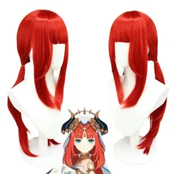 Mub- BAIGE Spil Genshin Impact Nilou Cosplay Kostume Nilou Genshin Impact Cosplay Kostume paryk one size_yux wig one size