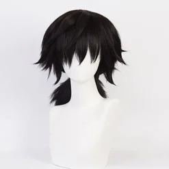 Mub- Fitspi Anime Demon Slayer Kimetsu No Yaiba Tomioka Giyuu Cosplay Kostume Outfit Uniformer Kostumer Børn Voksen Fest Paryk XXL XXL Wig