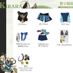 Mub- Genshin Impact Kirara Cosplay Kostume Sød Pige Outfit Uniform Halloween Fest Kostumer til Kvinder AS Picture L