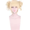 My Hero Academia Toga Himiko cosplay anime paryk delt tiger clips mælkeagtig blond hovedbeklædning