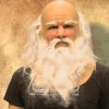 My Old Man Christmas Holiday Funny Mask Blød Julemand Voksen
