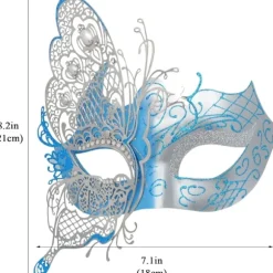 Mystisk Venetiansk Sommerfugl Dame Maskerade Halloween Fest Maske Aften Galla Maskebal Bar Kostume Tilbehør