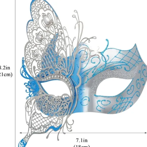 Mystisk Venetiansk Sommerfugl Dame Maskerade Halloween Fest Maske Aften Galla Maskebal Bar Kostume Tilbehør