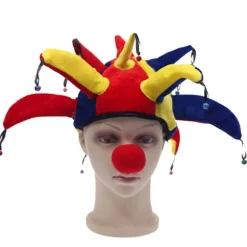 Narrehat med bjælder Sjov klovnehat Hovedbeklædning Multifarvet Karneval Sjovt Halloween-kostume