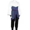 NARUTO Ninja Uchiha Sasuke Cosplay Kostumesæt Fest Fancy Dress Halloween Kostume til Voksen (M Hvid)