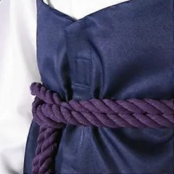 NARUTO Ninja Uchiha Sasuke Cosplay Kostumesæt Fest Fancy Dress Halloween Kostume til Voksen (M Hvid)