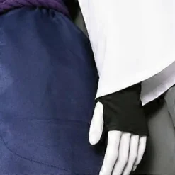 NARUTO Ninja Uchiha Sasuke Cosplay Kostumesæt Fest Fancy Dress Halloween Kostume til Voksen (M Hvid)