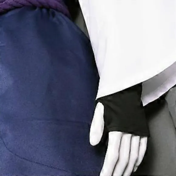 NARUTO Ninja Uchiha Sasuke Cosplay Kostumesæt Fest Fancy Dress Halloween Kostume til Voksen (M Hvid)