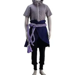 Naruto Shippuden Uchiha Sasuke Cosplay Kostume Anime Sæt Halloween Fest Karneval Maskerade