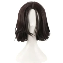 Naturlig paryk til John Wick Cosplay, sort kort bølget paryk