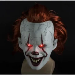 Neborn Joker Pennywise Maske Stephen King It Kapitel To 2 Horror Latexmasker Hjelm Klovn Halloween Fest Kostume Rekvisitter