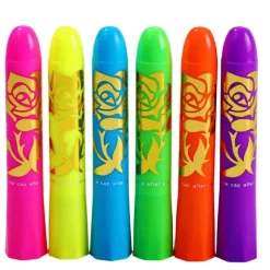 Neon ansigtsmalingspenne 6-pack fluorescerende UV-makeup til børn