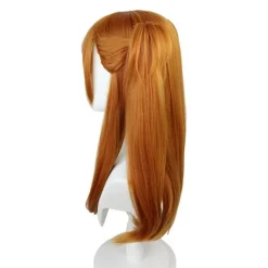 Neon Genesis Evangelion paryk Asuka cos paryk grænseoverskridende orange dobbelt hestehale tigermundclips paryk-tfrf
