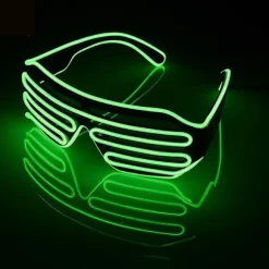 Neon LED Lysende Blinkende Briller Eyewear Til Natklub Halloween Rave Party Diskotek A