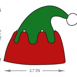 Nissehue Filt Jul LED Huer med Klokker Lysende Julemandshat Rød og Grøn med Pailletter Sjove Julefestartikler