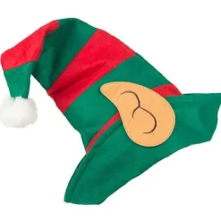 Nissehue Jule Nissehue Klovnehue Ører Rød Grøn Stribet Hue Julefrokost Dekorationer adult