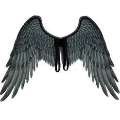 Non-Woven Stof Festlige Englevinger Halloween Overdimensionerede Sort Hvide Vinger Kostume rekvisitter Hvid Voksen-FY- White Adult Angel Wings