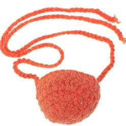 Næsevarmer Personlighed Håndlavet Uldvævning Næsemaske Hold Din Næse Varm Frostsikker Unisex Åndbar Maske (Orange)[YJD] Orange 14.00X4.85X2.25CM