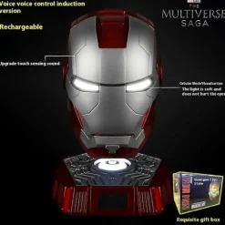 Ny Autoking 1:1 Mk5 Iron Man Hjelm Cosplay Engelsk Stemmeaktiveret Øjenglød Model Legetøj Voksen Elektrisk Bærbar Julegave no box