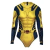 Ny Deadpool Wolverine langærmet trykt badedragt i ét stykke til mænd og kvinder, rollespilskostumer