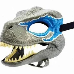 Ny dinosaurmaske med bevægelig kæbe, Dino maske til børn og voksne, kostume