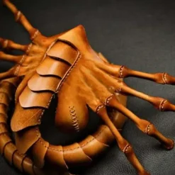Ny Halloween Horror Alien Scorpion Maske Faux Læder Anti-insekt Maske